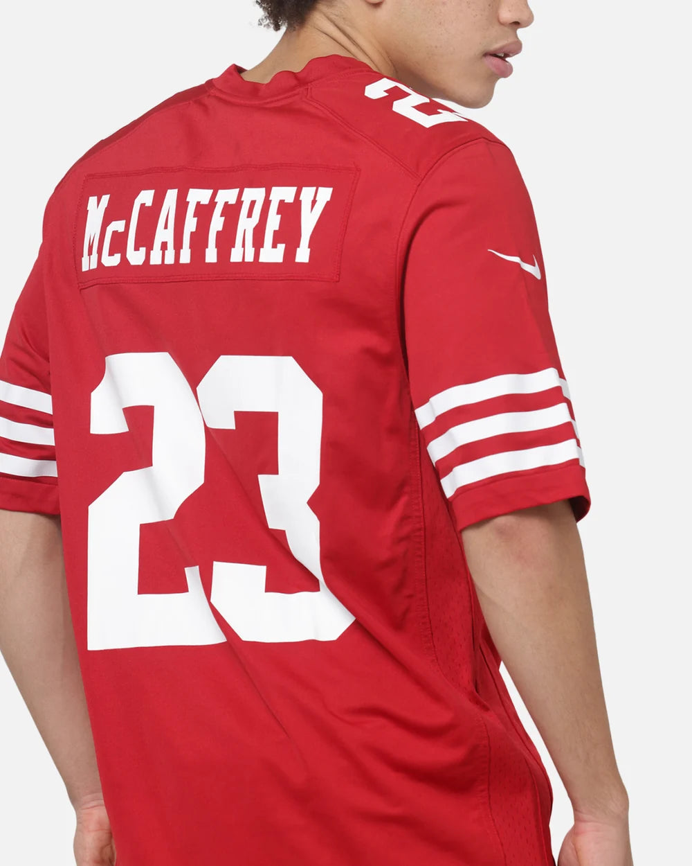 NA-F50 (Nike nfl san francisco 49ers christian mc caffrey #23 home game jersey gym red) 926910000