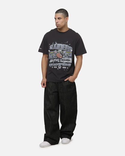 MNA-S53 (Mitchell & ness las vegas raiders smashed scoreboard tee washed black) 92693043