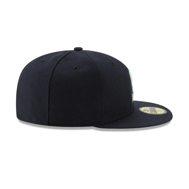 NEC-Z66 (New era 5950 mlb seattle mariners in official team colours fitted hat) 82593750