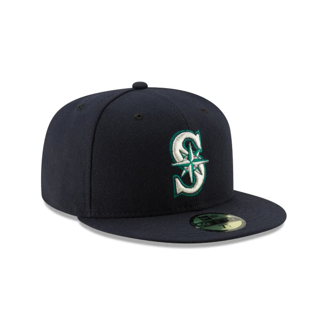 NEC-Z66 (New era 5950 mlb seattle mariners in official team colours fitted hat) 82593750