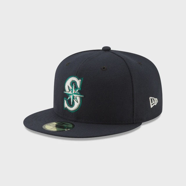 NEC-Z66 (New era 5950 mlb seattle mariners in official team colours fitted hat) 82593750
