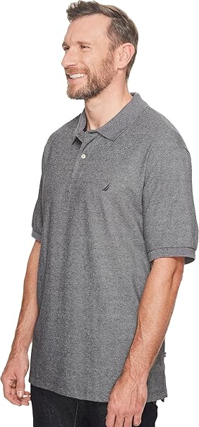 NTA-A9 (Nautica mens short sleeve polo charcoal heather) 22495215