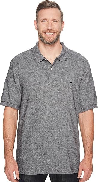 NTA-A9 (Nautica mens short sleeve polo charcoal heather) 22495215