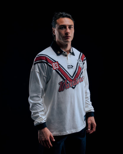 DY-Q4 (Dynasty 2026 Nz warriors mens 03 fauxback traditional polo beige) 52698869