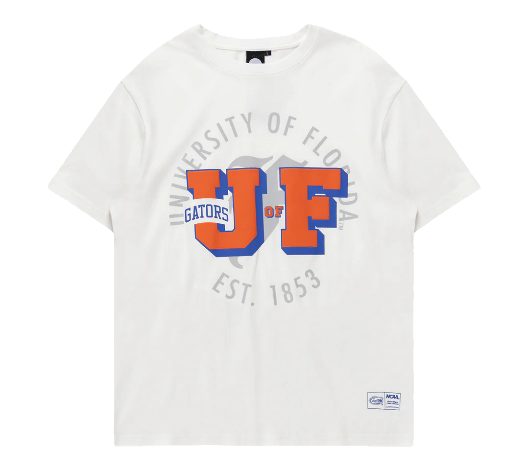 NCAA-S1 (Ncaa 3D watermark tee university of florida vintage white) 92393043