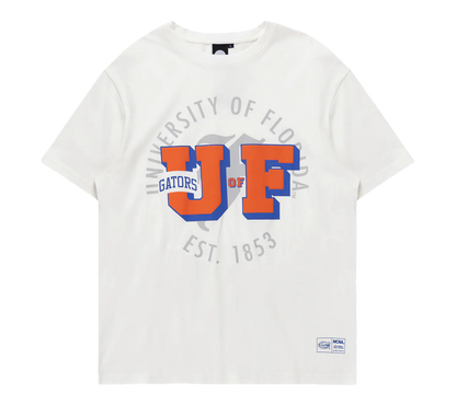 NCAA-S1 (Ncaa 3D watermark tee university of florida vintage white) 92393043