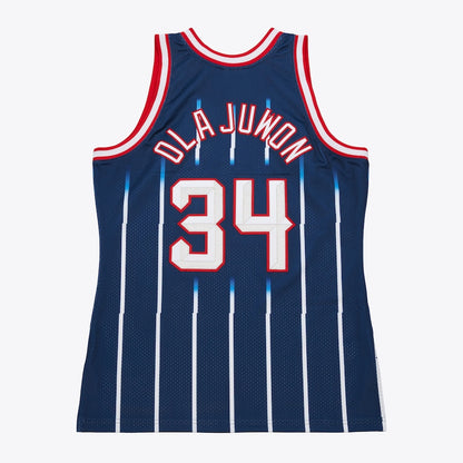 MNA-L45 (Mitchell and ness swingman jersey rockets hakeem olajuwon 96-97 road navy) 82598260