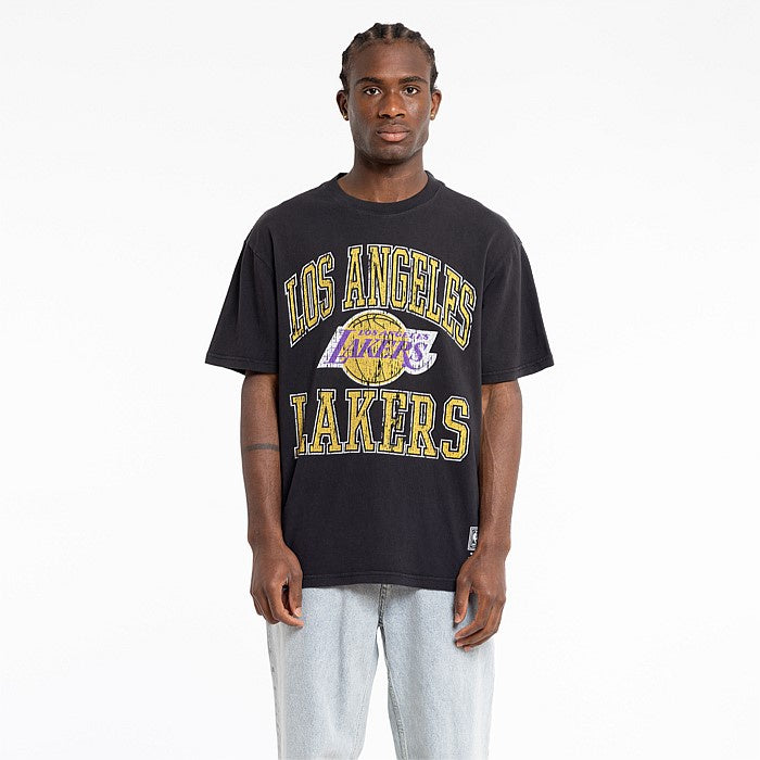 MNA-N22 (Mitchell and ness vintage hwc ivy arch clr tee lakers faded black) 102293478