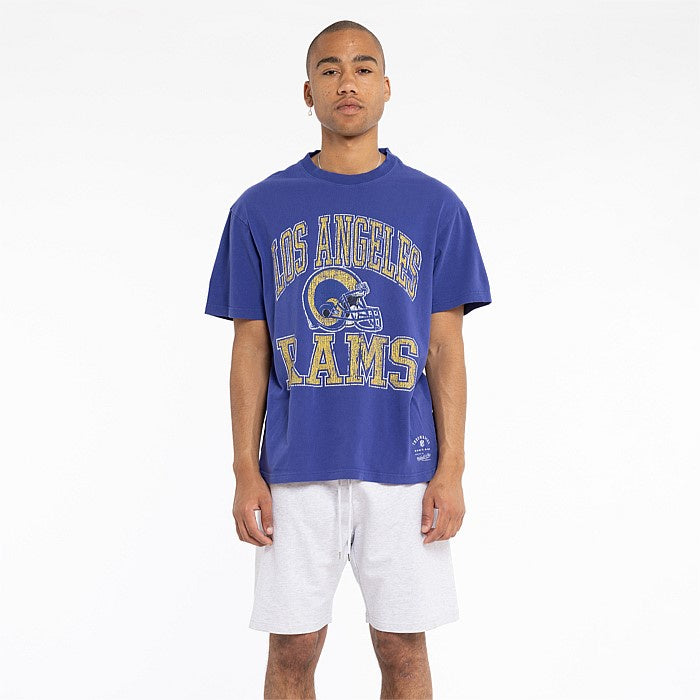 MNA-T22 (Mitchell and ness vintage nfl ivy arch tee rams faded black) 102293478