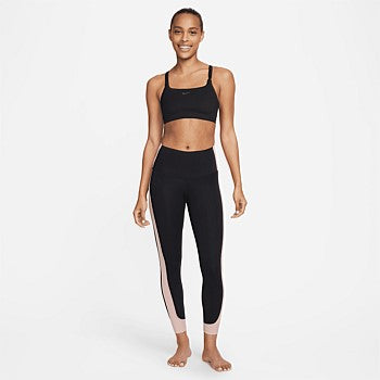 NA-J41 (Nike yoga dri fit high rise 7/8 tights novelty black/oxford pink) 122294859 NIKE