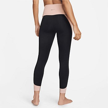 NA-J41 (Nike yoga dri fit high rise 7/8 tights novelty black/oxford pink) 122294859 NIKE