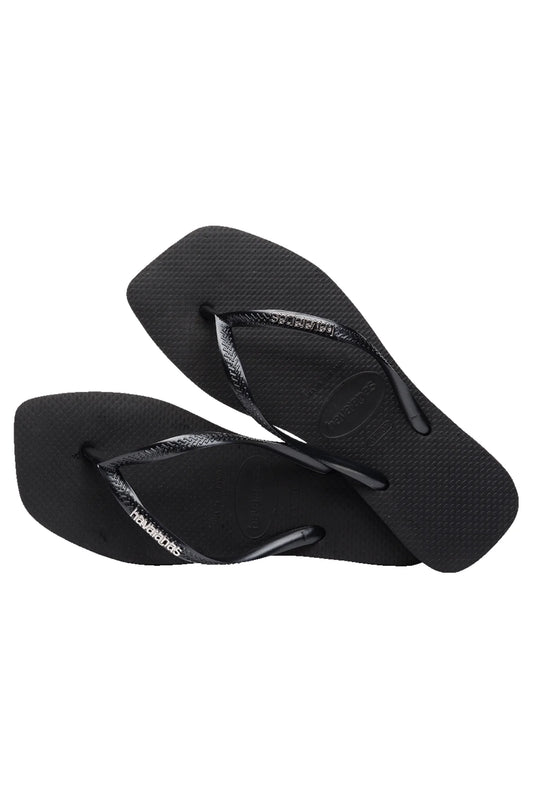 HA-WH8 (Havaianas slim square logo metallic 2976 black/silver) 92692608