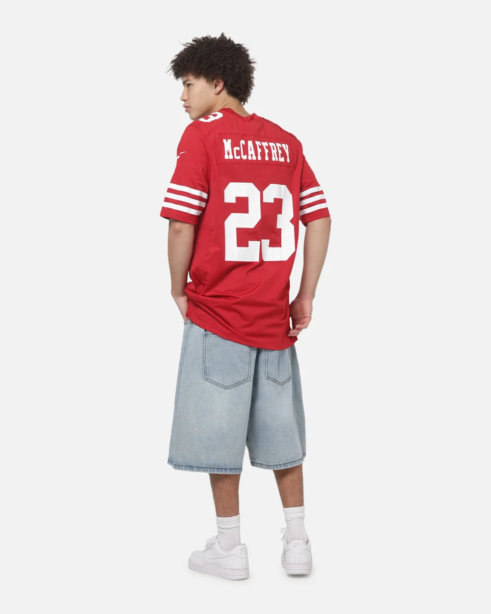 NA-F50 (Nike nfl san francisco 49ers christian mc caffrey #23 home game jersey gym red) 926910000
