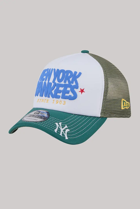 NEC-L70 (New era 940 A frame puff trucker new york yankees optic white/green osfm) 112592890