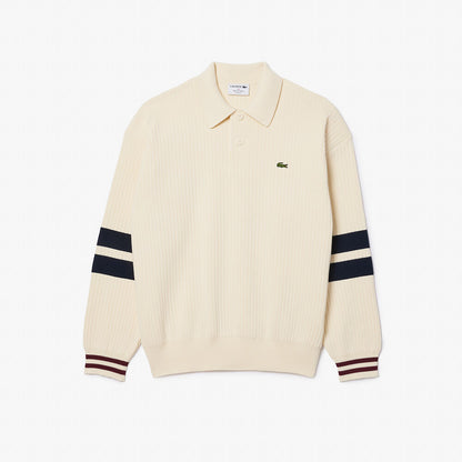 LCA-D21 (Lacoste french iconics relaxed fit cotton sweater white/navy)