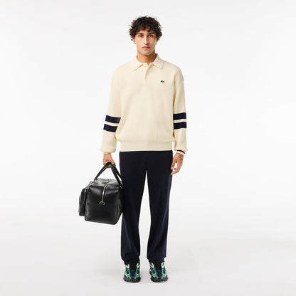 LCA-D21 (Lacoste french iconics relaxed fit cotton sweater white/navy)