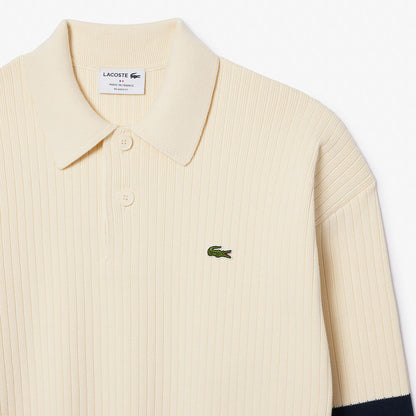 LCA-D21 (Lacoste french iconics relaxed fit cotton sweater white/navy)