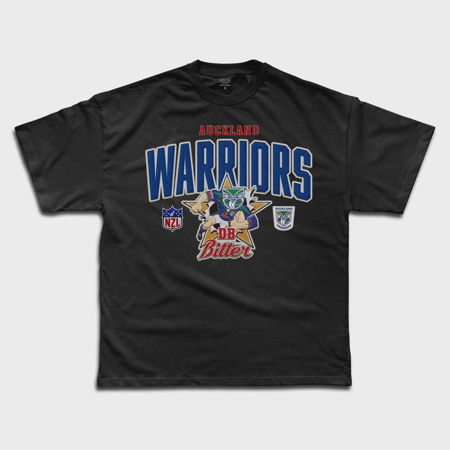 CTZ-G1 (Neverfold retro 1995 mascot auckland warriors heavy weight box fit t-shirt black) 82694499