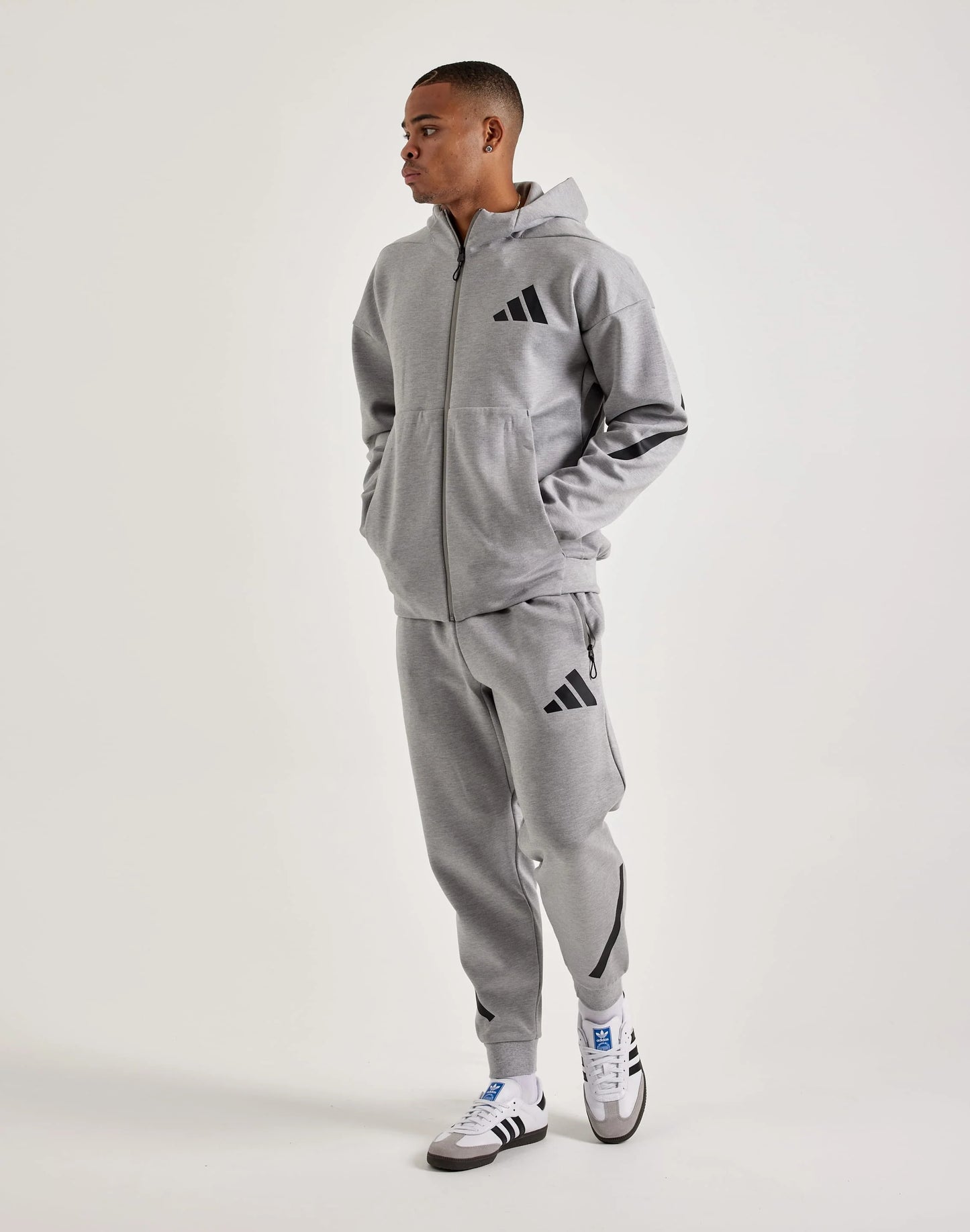 AA-T24 (Adidas Z.N.E. full zip track jacket medium heather grey) 82497214