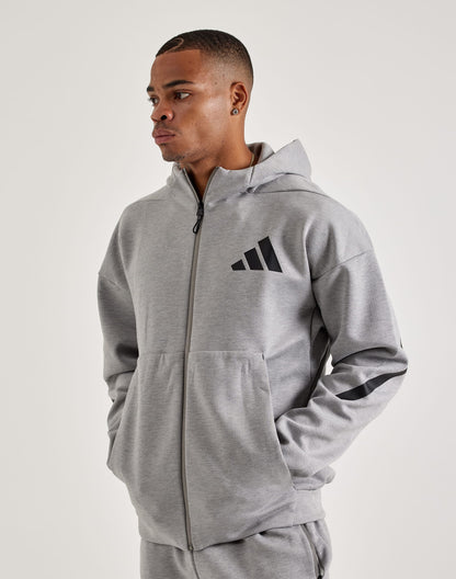 AA-T24 (Adidas Z.N.E. full zip track jacket medium heather grey) 82497214