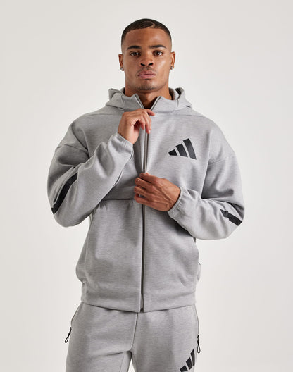 AA-T24 (Adidas Z.N.E. full zip track jacket medium heather grey) 82497214