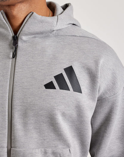 AA-T24 (Adidas Z.N.E. full zip track jacket medium heather grey) 82497214