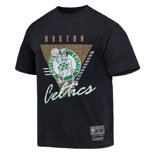 MNA-R33 (Mitchell and ness tri logo tee celtics faded black) 112393477