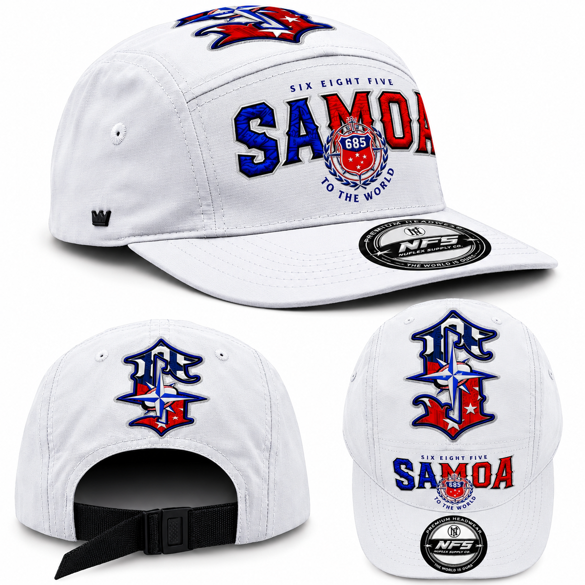 CTZ-R1 (Neverfold samoa ripstock 5 panel active cap white) 10269