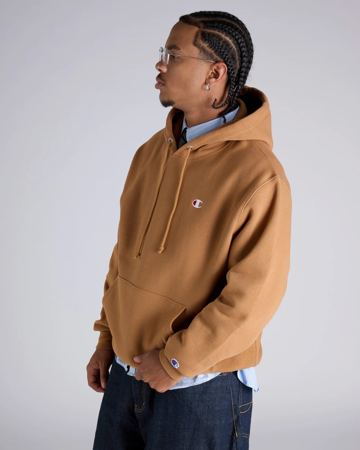 CA-J14 (Champion lifestyle reverse weave hoodie briefly brown) 82594782