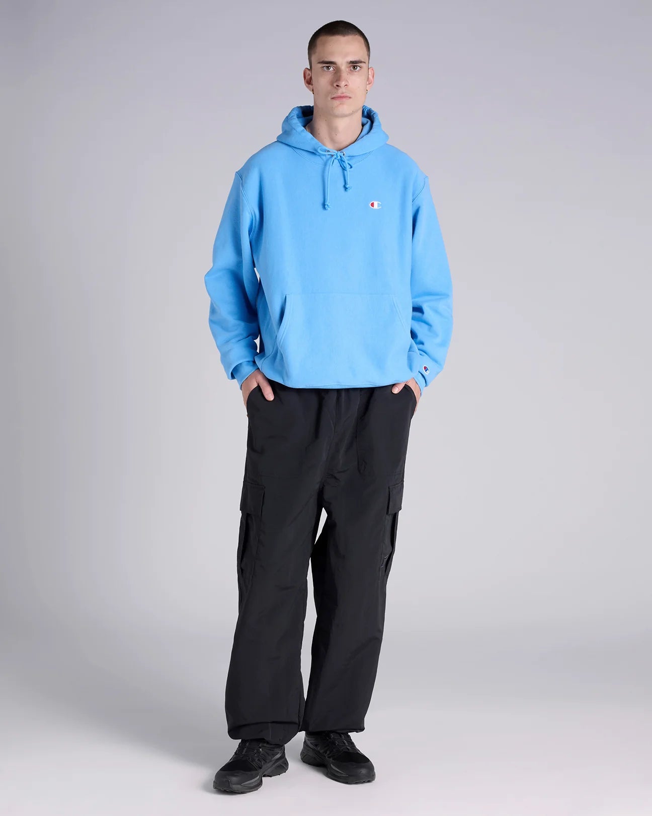 CA-Q14 (Champion reverse weave terry hoodie iceberg blue) 102594782