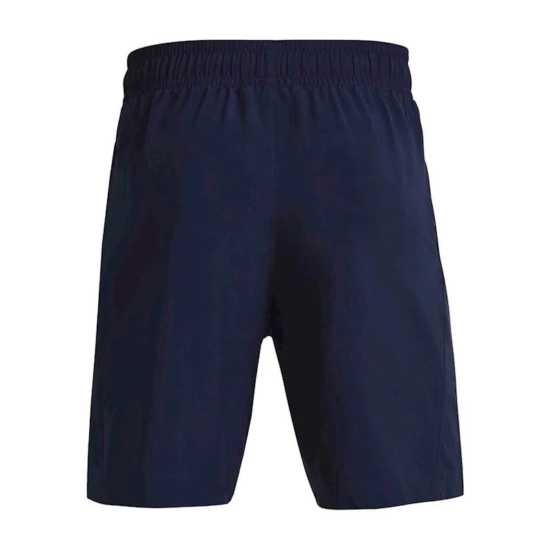 UAA-A13 (Under armour mens woven graphic shorts midnight navy/white) 72492373