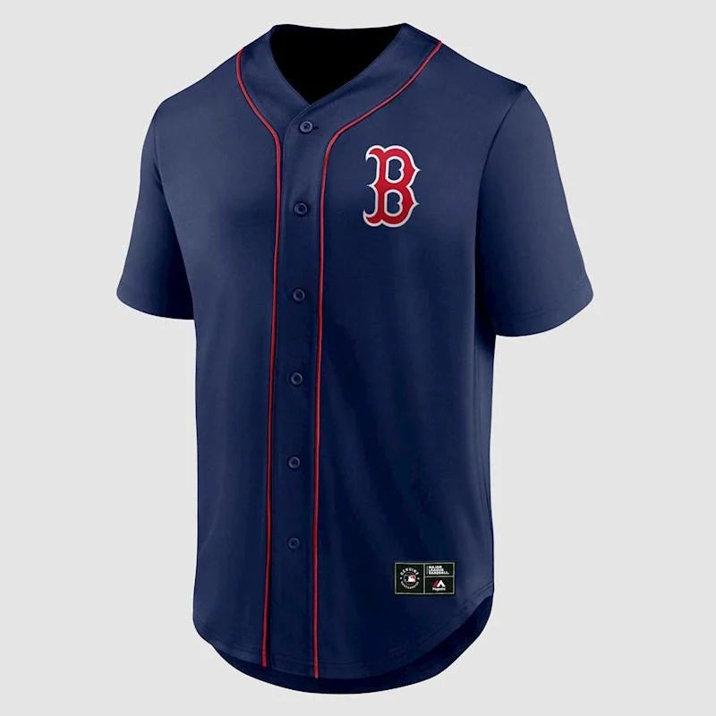 MJA-W10 (Majestic major league baseball core jersey red sox navy) 62395652