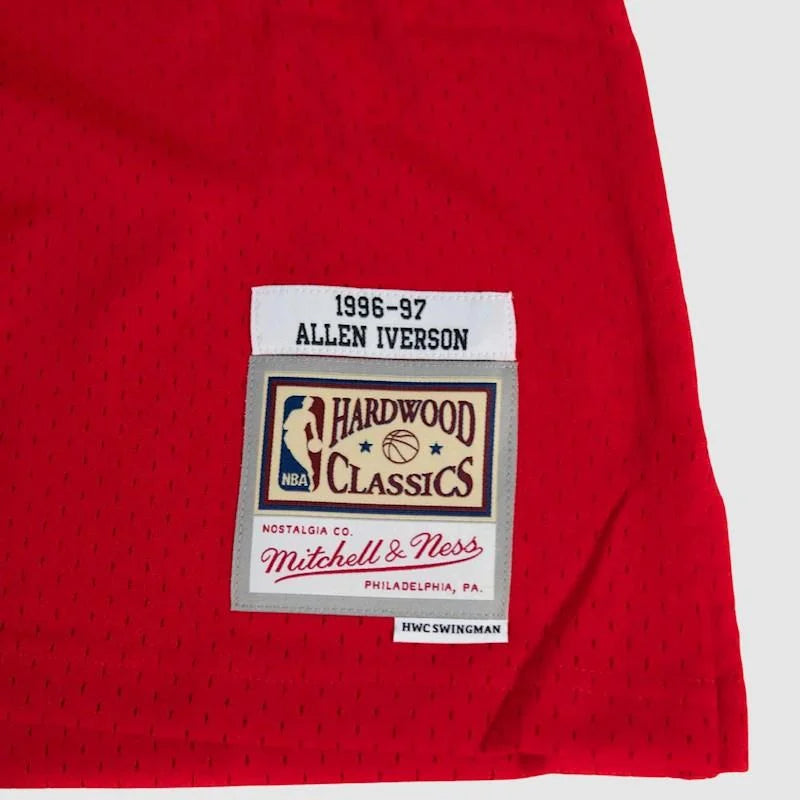 MNA-J40 (Mitchell & ness swingman jersey sixers iverson 96-97 alternate red) 122498695