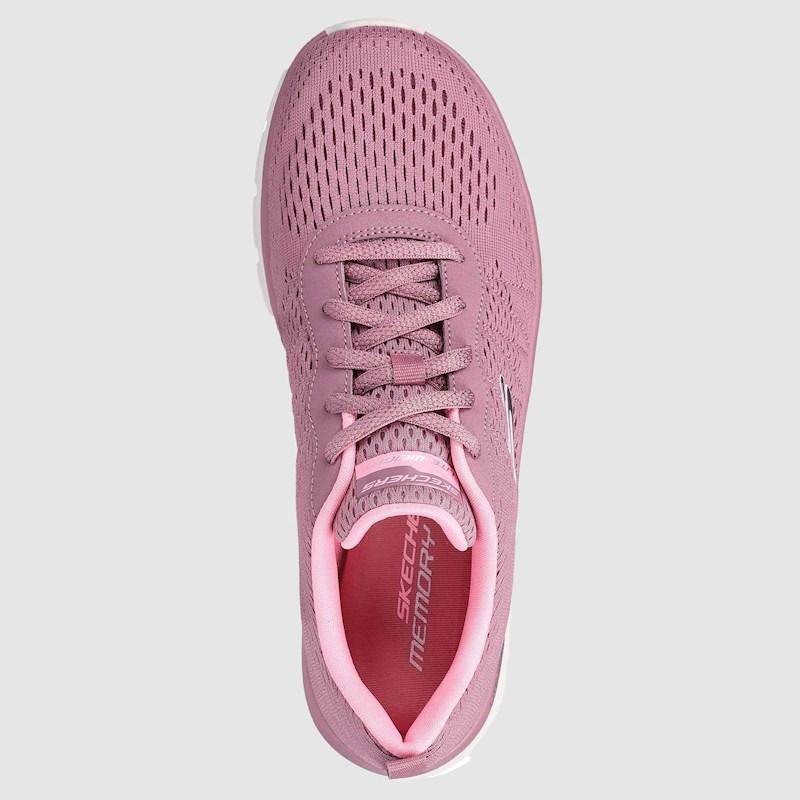 S-E12 (Skechers womens track new staple dark rose/pink) 72494880