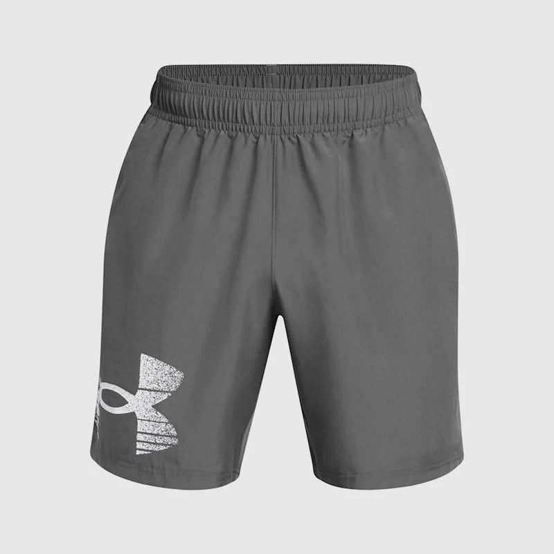 UAA-A14 (Under armour mens woven graphic short castlerock/white) 112492391