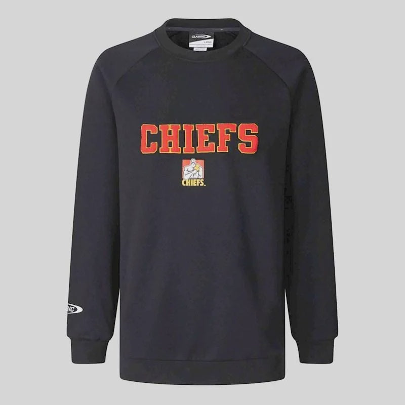 CS-R1 (Classic chiefs supporter mens essential crew fleece black) 112493950