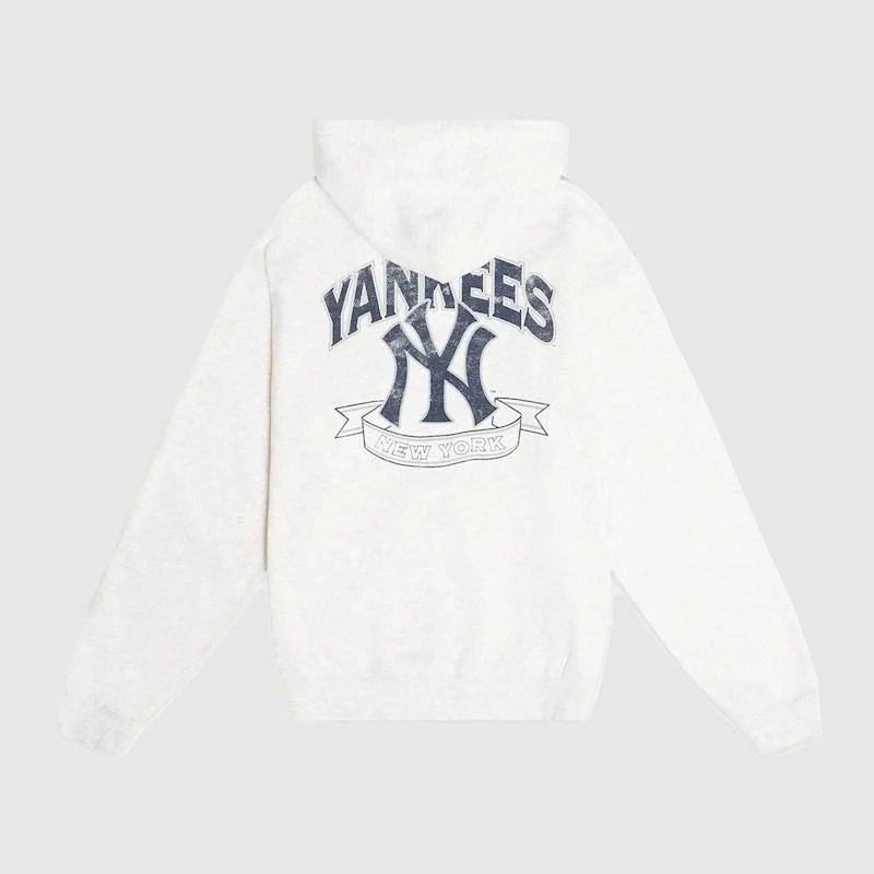 MJA-T14 (Majestic vintage arch acid hoodie new york yankees white marle) 52595652