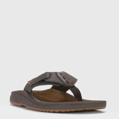 CL-E (Clarks mens brinkley jandal brown) 82695165