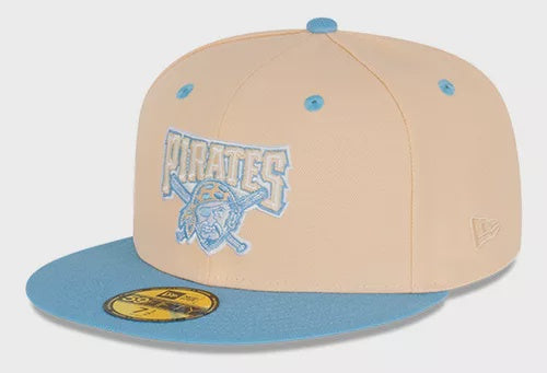 NEC-Z52 (New era 5950 ice latte pittsburgh pirates  fitted hat mango mocha/sky blue) 72393750