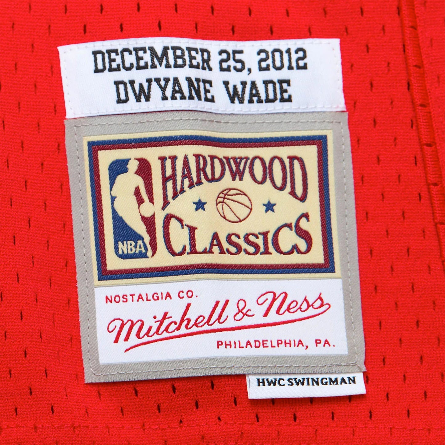 MNA-S35 (Mitchell and ness swingman jersey 12-13 heat wade red) 32498695