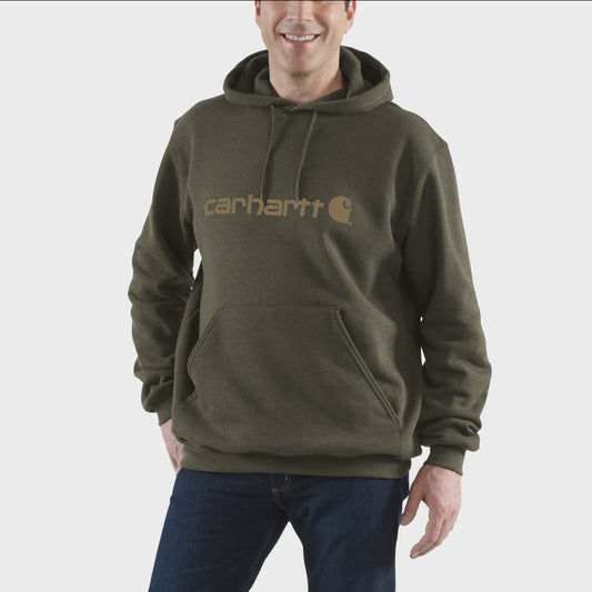 CHA-Q9 (Carhartt marquette hooded logo sweatshirt burnished logo/heather) 82697313