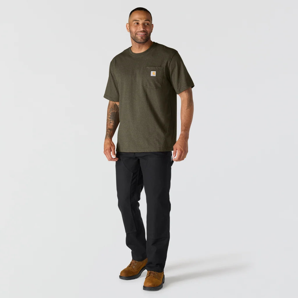 CHA-F9 (Carhartt dearborn relaxed fit heavyweight pocket t-shirt burnished logs heather) 82692622
