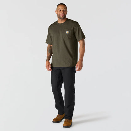 CHA-F9 (Carhartt dearborn relaxed fit heavyweight pocket t-shirt burnished logs heather) 82692622