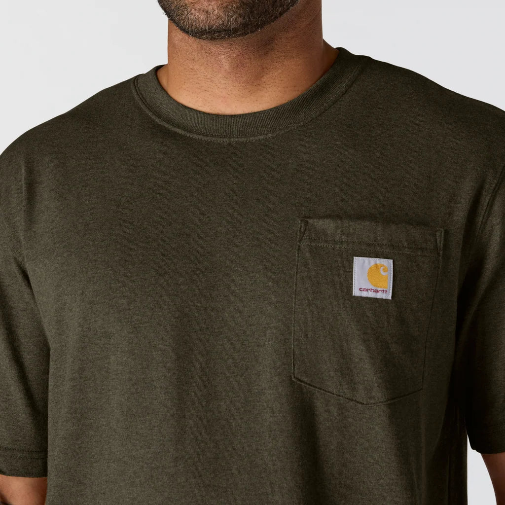 CHA-F9 (Carhartt dearborn relaxed fit heavyweight pocket t-shirt burnished logs heather) 82692622