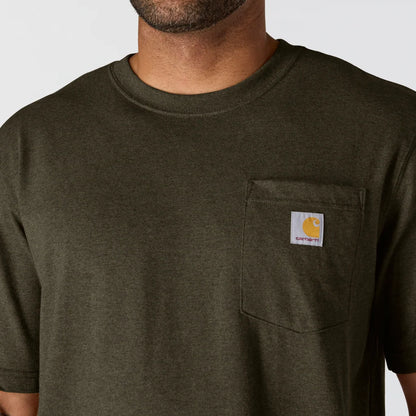 CHA-F9 (Carhartt dearborn relaxed fit heavyweight pocket t-shirt burnished logs heather) 82692622