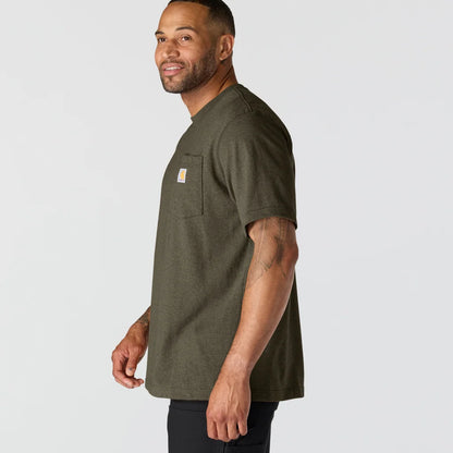 CHA-F9 (Carhartt dearborn relaxed fit heavyweight pocket t-shirt burnished logs heather) 82692622
