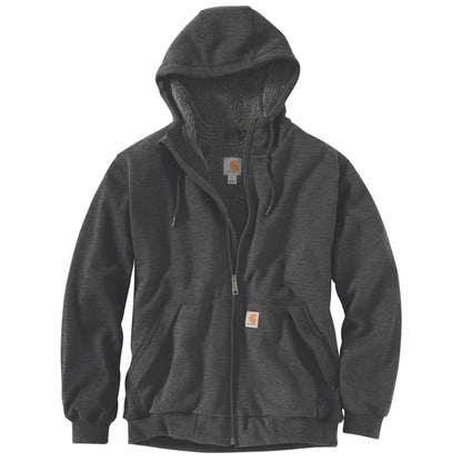 CHA-V9 (Carhartt rain defender relaxed fit mid weight sherpa-lined full zip sweatshirt carbon heather) 82699728