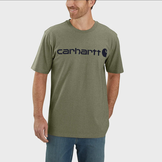 CHA-J9 (Carhartt dearborn relaxed fit heavy weight logo t-shirt dusty olive) 82692975