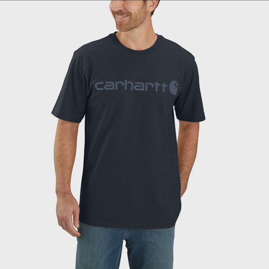 CHA-I9 (Carhartt dearborn relaxed fit heavy weight logo t-shirt black/grey) 82692975