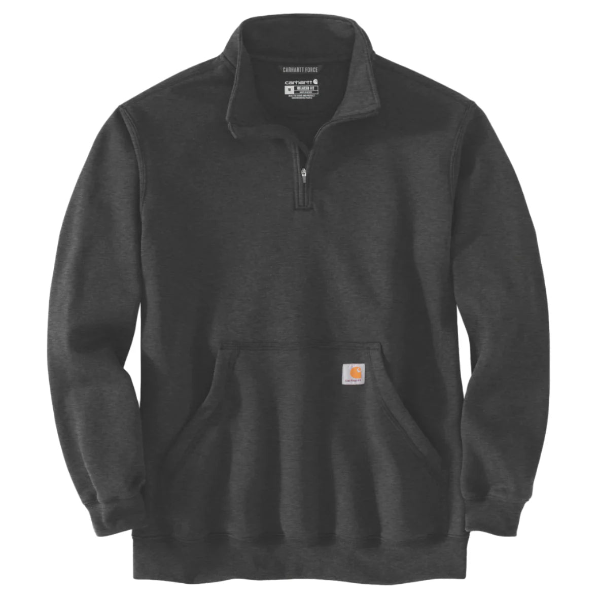 CHA-F7 (Carhartt midweight loose fit quarter zip mock neck sweatshirt carbon heather) 22596305